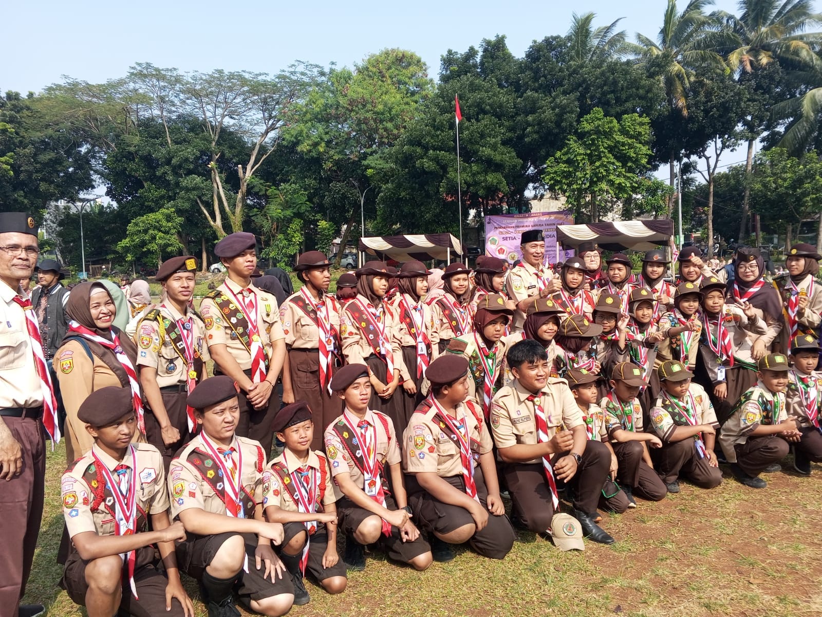 Foto bersama kegiatan Pramuka